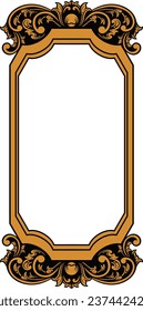Vintage lujoso marco espejo Vector
