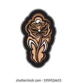 Vintage luxury print design in retro style.Vector