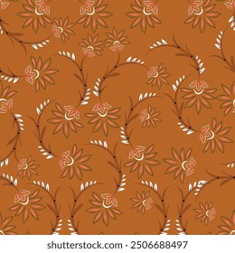 Vintage luxury seamless floral background with golden lilies flowers. Romantic pattern template for wall decor, wallpaper, wedding invitations, ceremonies, cards
