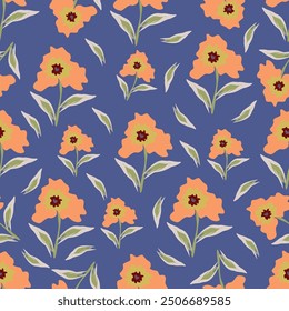 Vintage luxury seamless floral background with golden lilies flowers. Romantic pattern template for wall decor, wallpaper, wedding invitations, ceremonies, cards