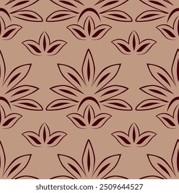 Vintage luxury seamless floral background with golden lilies flowers. Romantic pattern template for wall decor, wallpaper, wedding invitations, ceremonies, cards