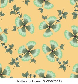 Vintage luxury seamless floral background with golden lilies flowers. Romantic pattern template for wall decor, wallpaper, wedding invitations, ceremonies, cards.