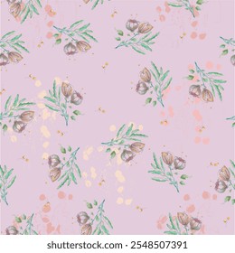 Vintage luxury seamless floral background with pattern. Romantic pattern template for wall decor, wallpaper, wedding invitations, ceremonies, cards. And for textile, fabric, scarf, fashion