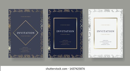 Vintage luxury vector invitation card