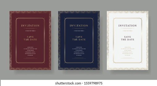 Vintage luxury vector invitation card