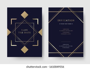 Vintage luxury vector invitation card