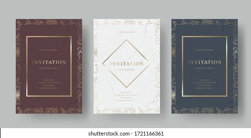 Vintage Luxury Vector Invitation Card