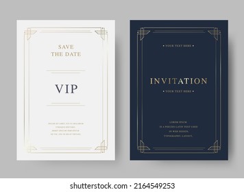 Vintage luxury vector invitation card template