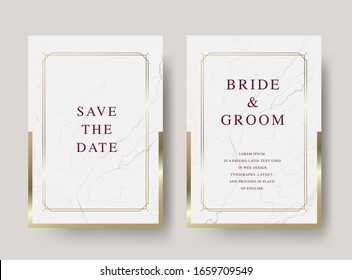 Vintage luxury vector wedding invitation card