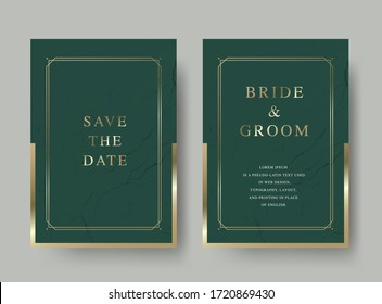 Vintage luxury vector wedding invitation card