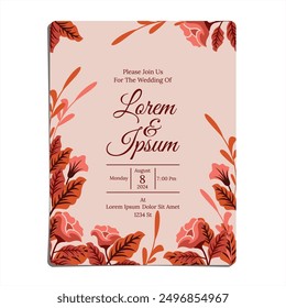 Vintage And Luxury Wedding Invitation Design