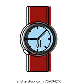 Vintage luxury wristwatch icon vector illustration graphic design