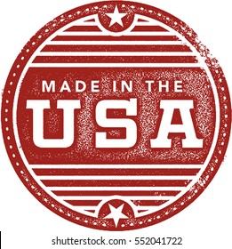 Vintage Made in the USA Rubber Stamp