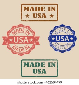 Vintage Made in USA Stamps.