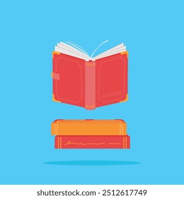 vintage magic book collection logo, magic book illustration. suitable for posters and web icons