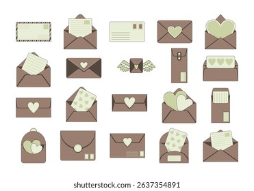 Vintage Mail Envelope Element Set