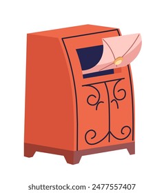 Vintage Mailbox with Envelope vector