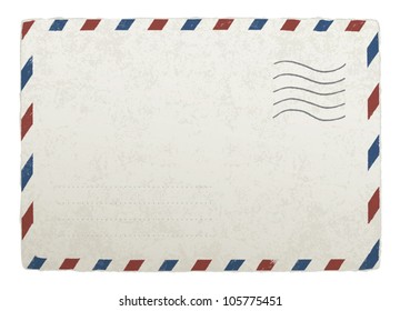 Vintage mailing envelope. Vector template for your designs, EPS 10.