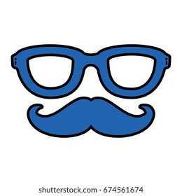Vintage male mustache