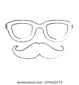 Vintage male mustache