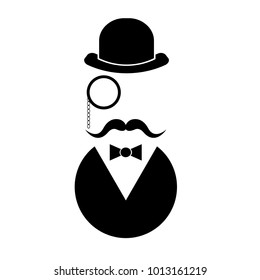 vintage man vector icon