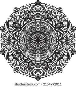 Vintage Mandala Coloring Page For Kids and Adults