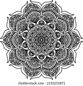 Vintage Mandala Coloring Page For Kids and Adults