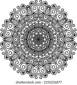 Vintage Mandala Coloring Page For Kids and Adults