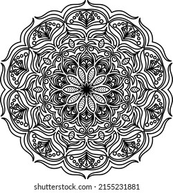 Vintage Mandala Coloring Page For Kids and Adults