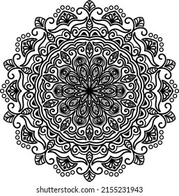 Vintage Mandala Coloring Page For Kids and Adults