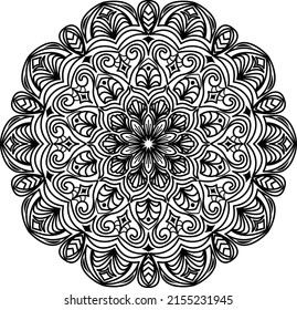 Vintage Mandala Coloring Page For Kids and Adults