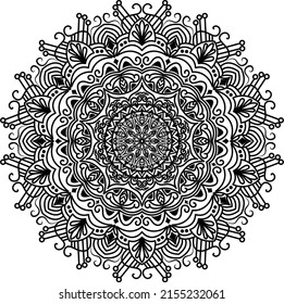 Vintage Mandala Coloring Page For Kids and Adults