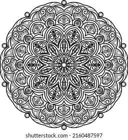 Vintage Mandala Coloring Page For Kids, Adults and Kdp interior