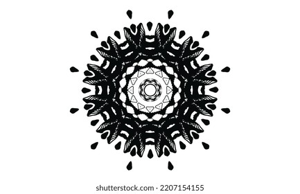 Vintage mandala design black vector unique modern Iliustration for t shirt design 