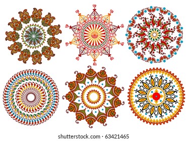 vintage mandala design elements