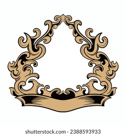 vintage mandala frame ornament line design vector format