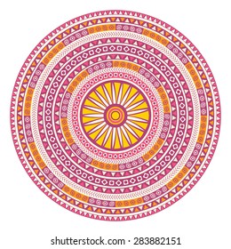 Vintage mandala on white background