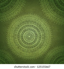 Vintage mandala ornament background. Vector image.