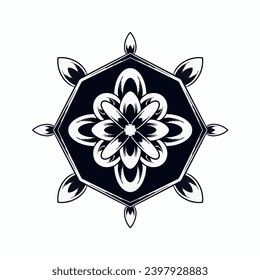 vintage mandala ornament line design vector format