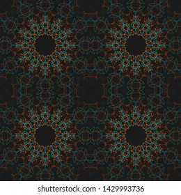 Vintage mandala seamless pattern. Print, cloth design, wallpaper. Vector.