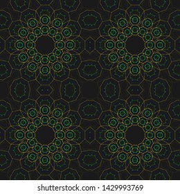 Vintage mandala seamless pattern. Print, cloth design, wallpaper. Vector.