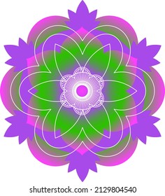 Vintage mandala with thin lines illustration