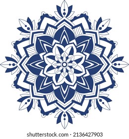 Vintage mandala with thin lines illustration