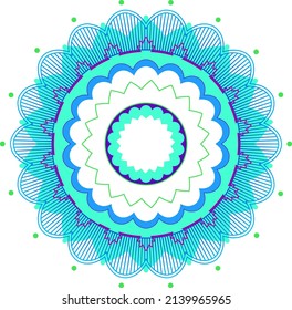 Vintage mandala with thin lines illustration