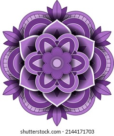 Vintage mandala with thin lines illustration