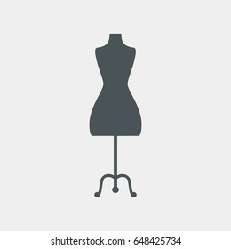 Vintage mannequin quality vector illustration cut