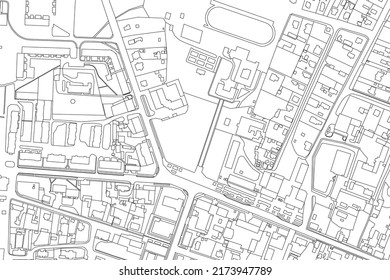 Fondo del mapa de época. Vista superior de la ciudad urbana. Ilustración vectorial.