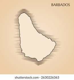 Mapa de Antiguas de la Plantilla de diseño de ilustración de stock de Vector de Barbados. Vector 10.