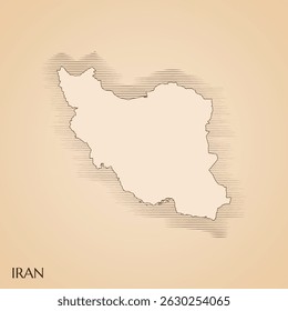 Mapa de Antiguas de la Plantilla de diseño de ilustración de stock de Vector de Irán. Vector 10.