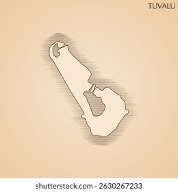 Mapa de Antiguas de Tuvalu Vector stock ilustración Plantilla de diseño. Vector 10.